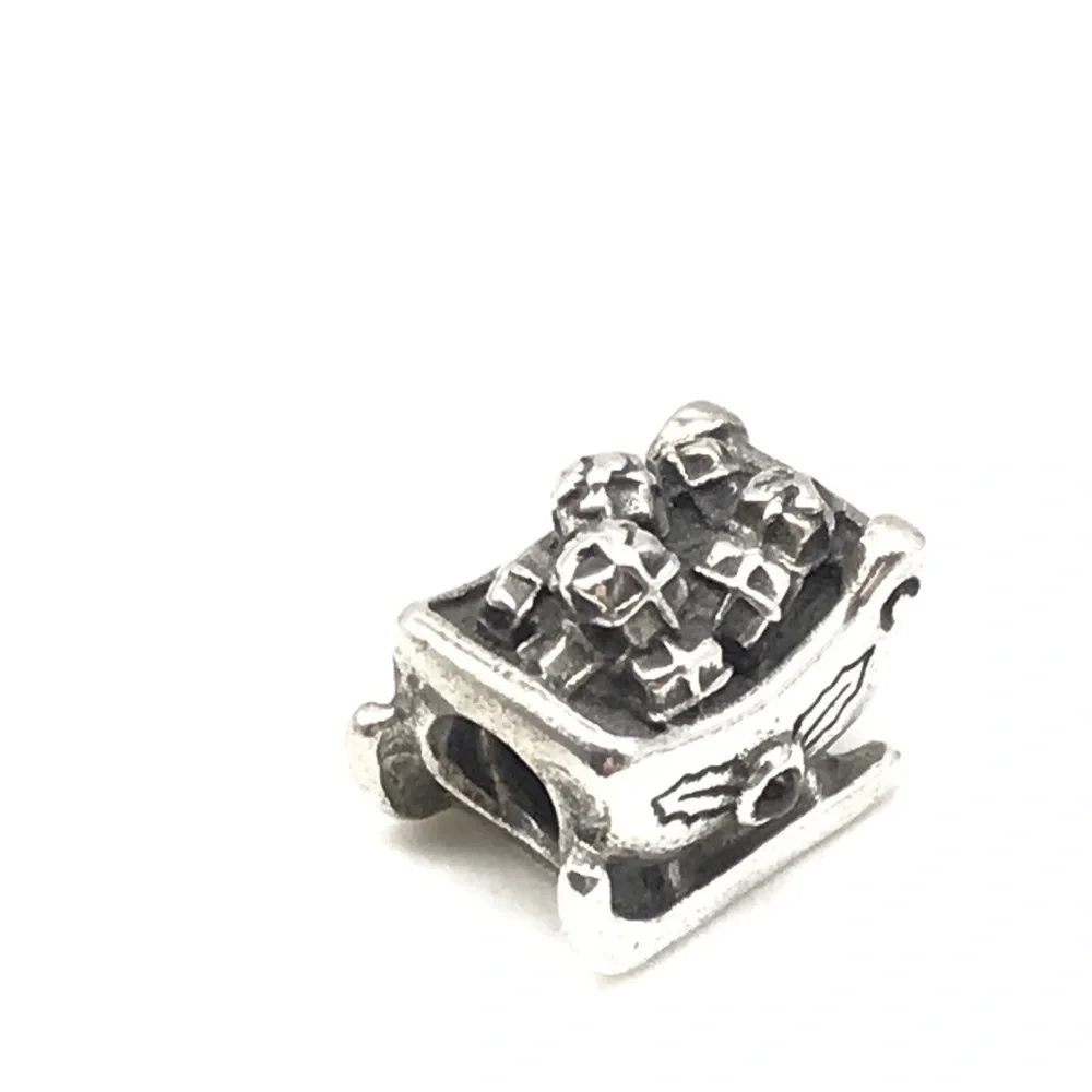 Pandora Retired Garnet Santa’s Sleigh Charm